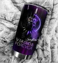 Load image into Gallery viewer, BLACK PANTHER TUMBLER WAKANDA FOREVER FP1