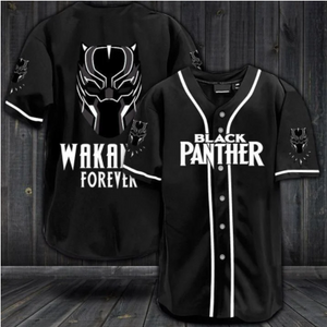 BLACK PANTHER WAKANDA FOREVER BASEBALL SHIRT