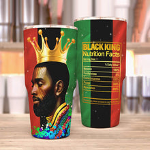 Load image into Gallery viewer, Black King Nutrition Facts 30 Oz Tumbler